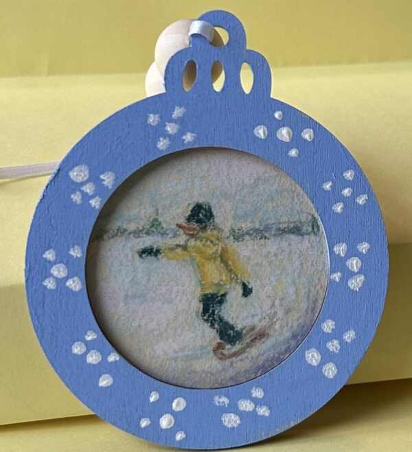 Snow Skier Christmas Ornament