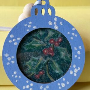 Holly Christmas Ornament