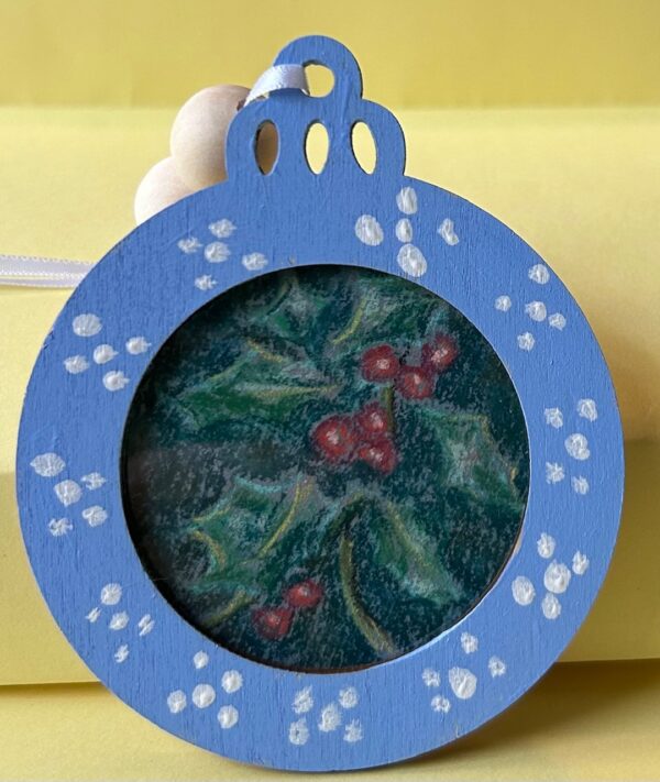 Holly Christmas Ornament