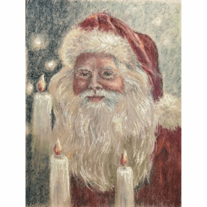 Candlelit Santa - 5x7 Note Card