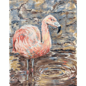 Flamingo Side-Eye - 8x10